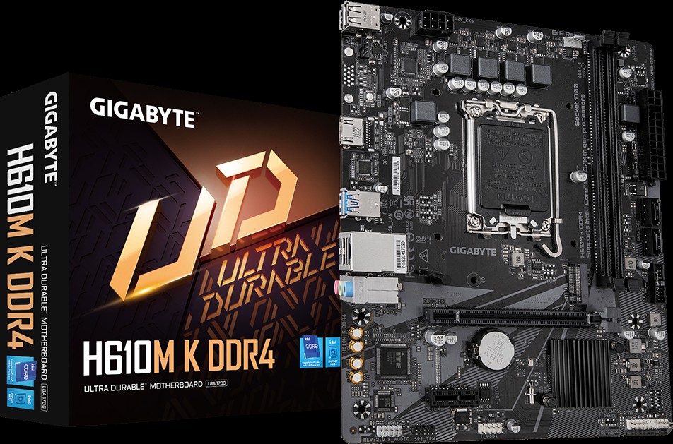[H610M K V2 G10] Gigabyte - Motherboard - Micro ATX - LGA1700 Socket - Intel H610