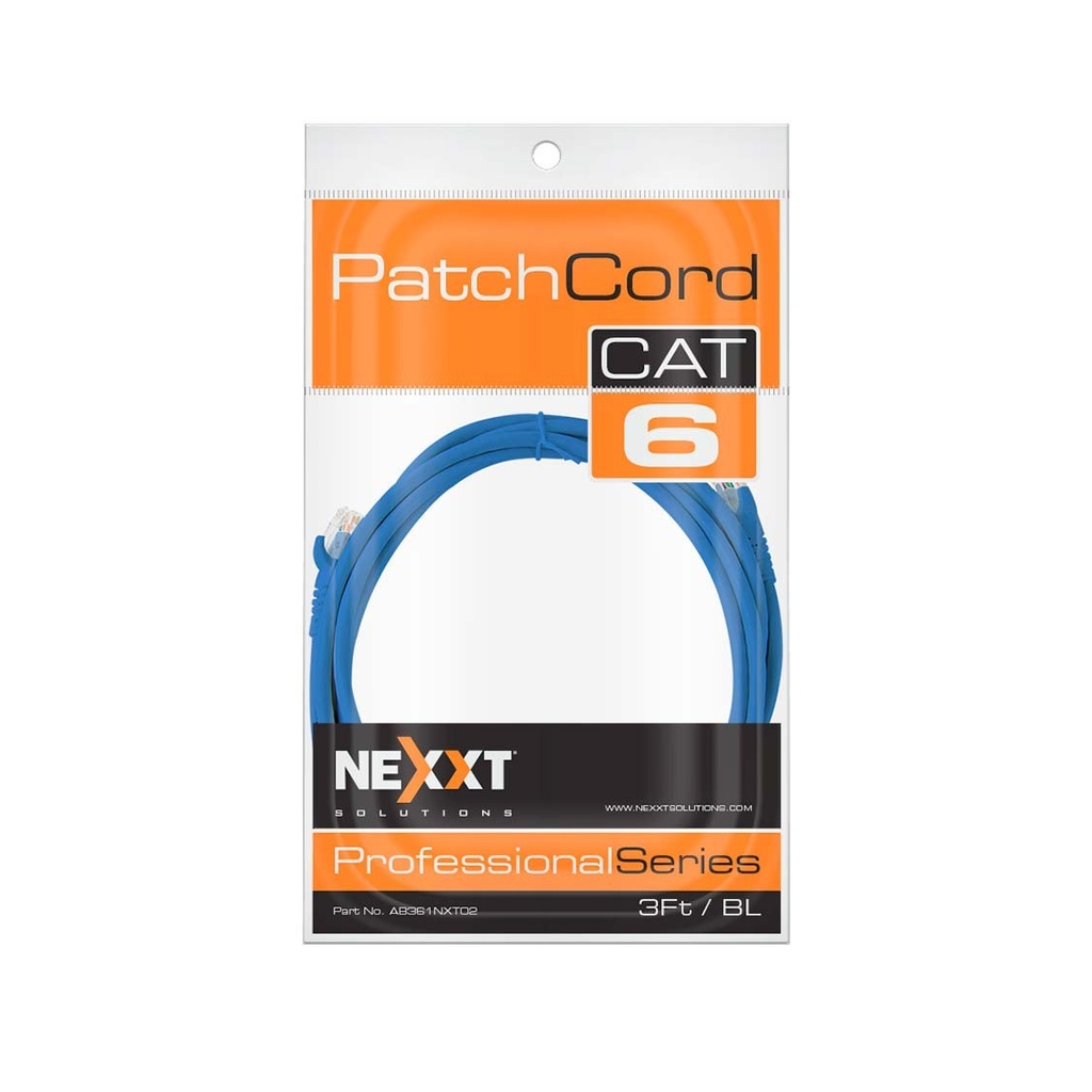 [AB361NXT24] Nexxt Patch Cord Cat6 10Ft. BL