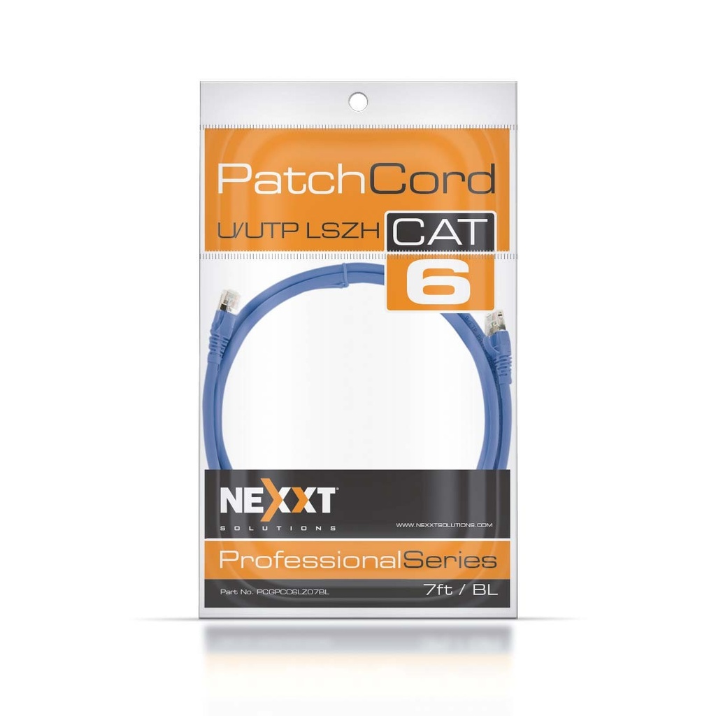 [PCGPCC6ALZ07BL] Nexxt Solutions - Patch cable - Unshielded twisted pair (UTP) - Blue - Cat.6A 7ft LSZH Type