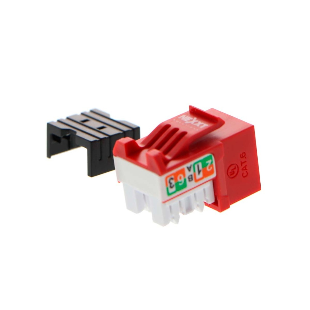 Nexxt Solutions Infrastructure - Keystone Jack - Category 6 - Cat6 Unshd KJ Red