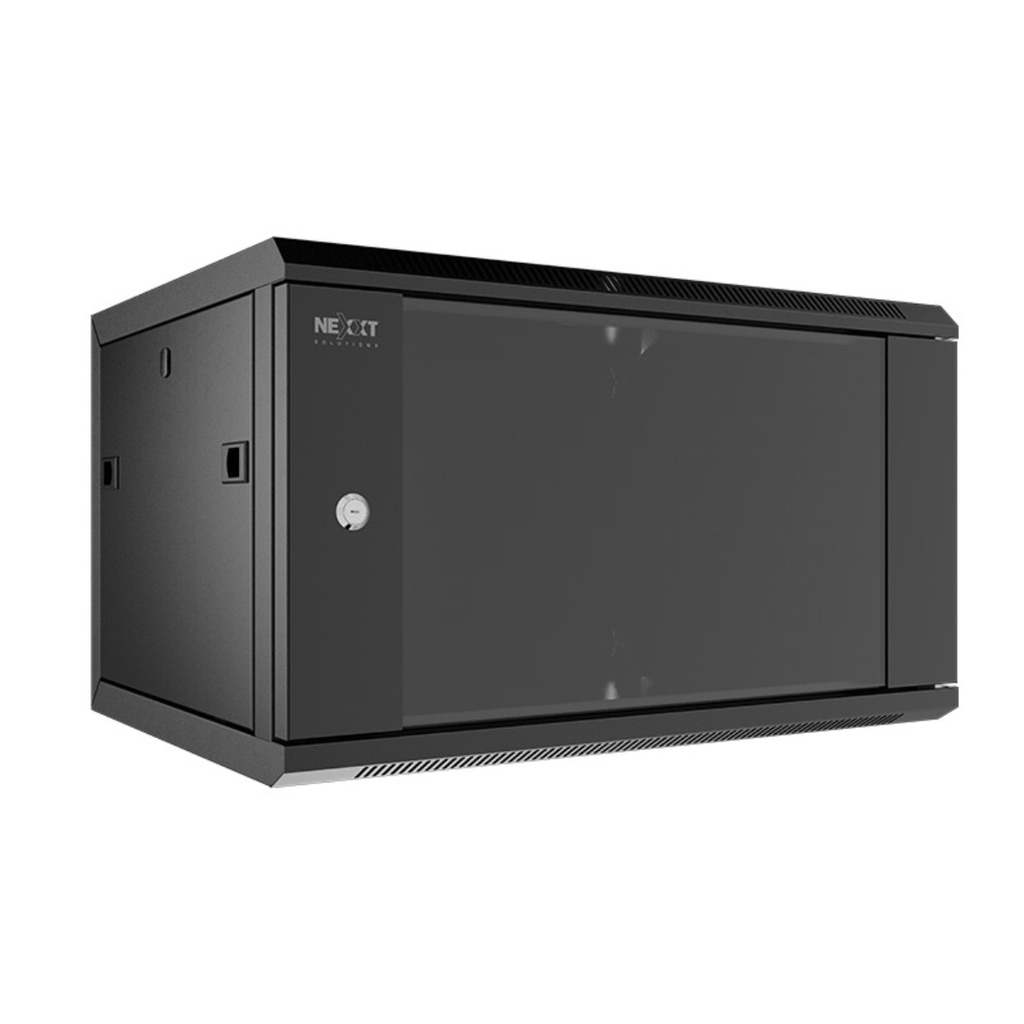 Nexxt Solutions Infrastructure - Wall mount enclosure - SPCC steel / Tempered glass - Black / RAL 9005