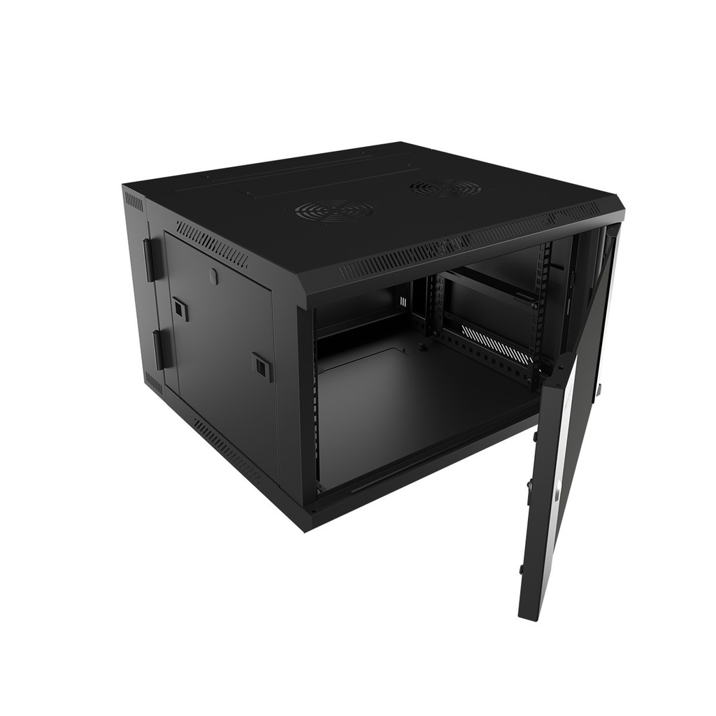 [NPC-P12U65B] Nexxt Solutions - Rack armario - instalable en pared - RAL 9005, negro barniz - 12U - 19"