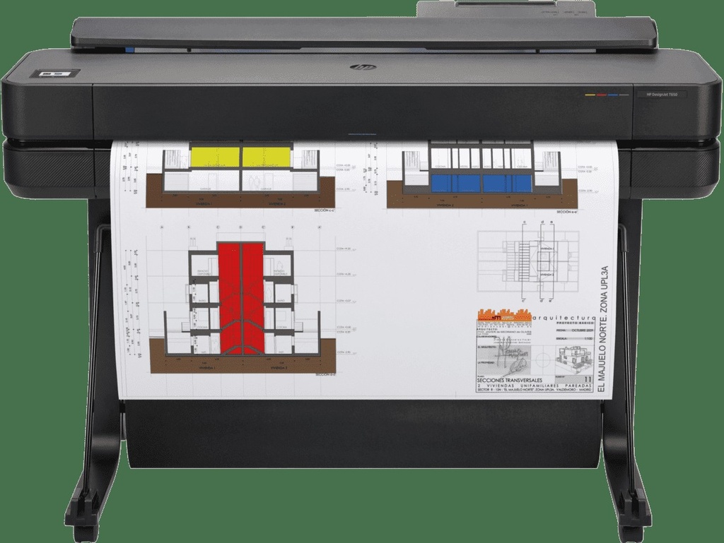 HP DesignJet T650 - 36IN e-Printers 1GB 110/220V E
