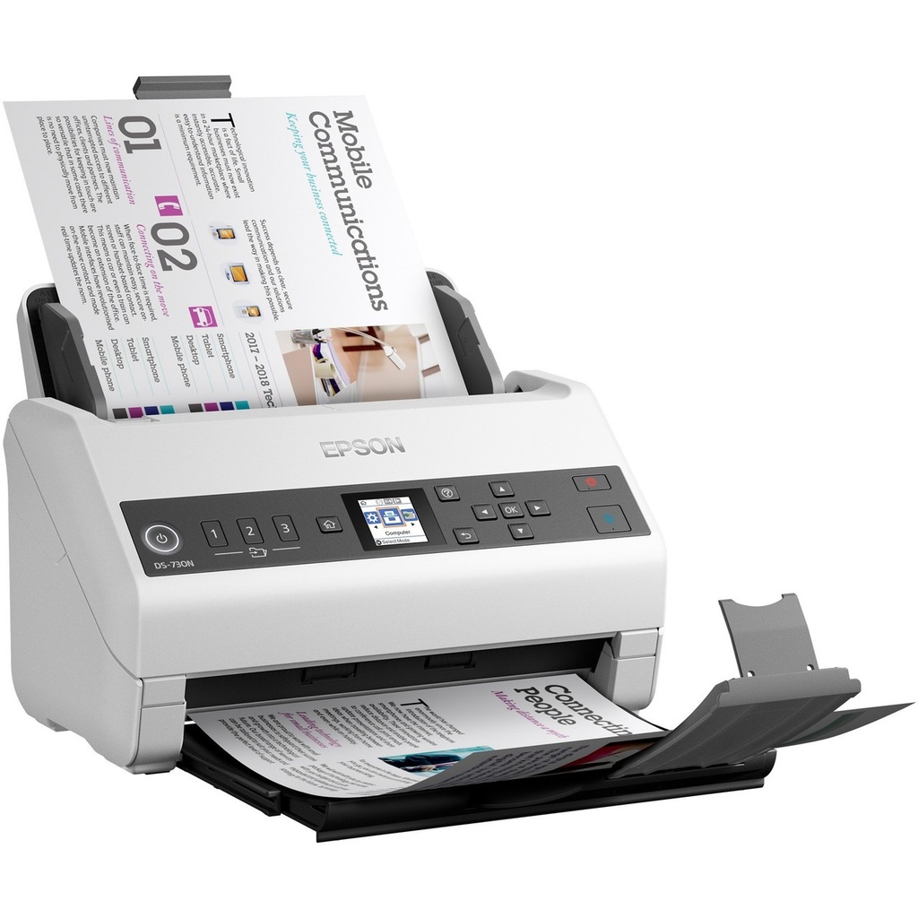 Epson DS-730N - Escáner de documentos - Sensor de imagen de contacto (CIS) - a dos caras - Ledger - 600 ppp x 600 ppp