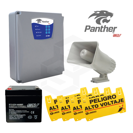 1 PT-PANTHER9000-RF + 1  PA-SIRENA +1 ST-12V-7AMP + 4 PT-LTS