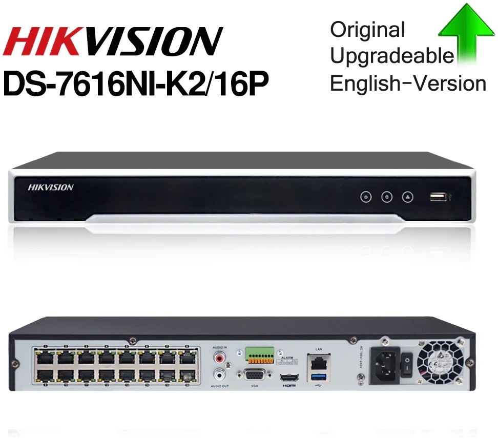 [DS-7616NI-K2/16P] Nvr 16Ch Capacidad 40Mb 2Hdd 16 Poe16Ch Ip 8Mp Tasa 160MbpsSe Admiten Cámaras De Red De TercerosPlug &amp; Play Con Hasta 16 Interfaces Poe IndependienteH.265/H.264/Mpeg42Hdd 6Tb C/U8Ch Poe Max 120WIncluye Fuente 110Vac