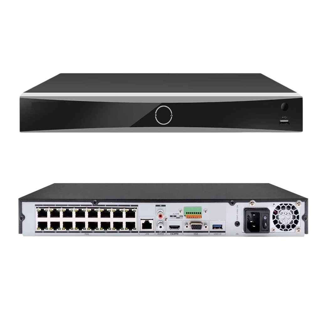 [DS-7616NXI-K2] NVR 16CH CAPACIDAD 4K 160MB 2HDD ACUSENSE