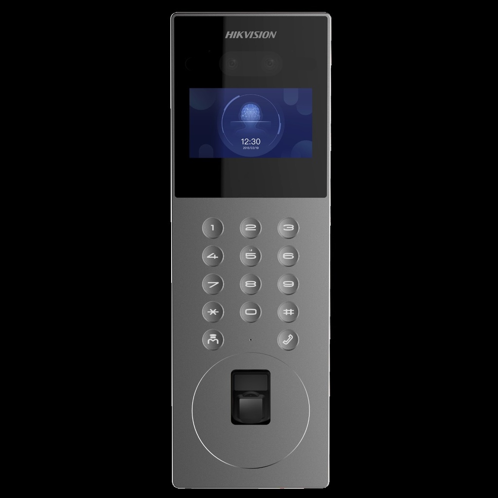 [DS-KD9203-FE6] CAMARA DE VIDEO PORTERO PARA EDIFICIOS 2MP METALICO CON BOTONERA Y HUELLA HIKVISION