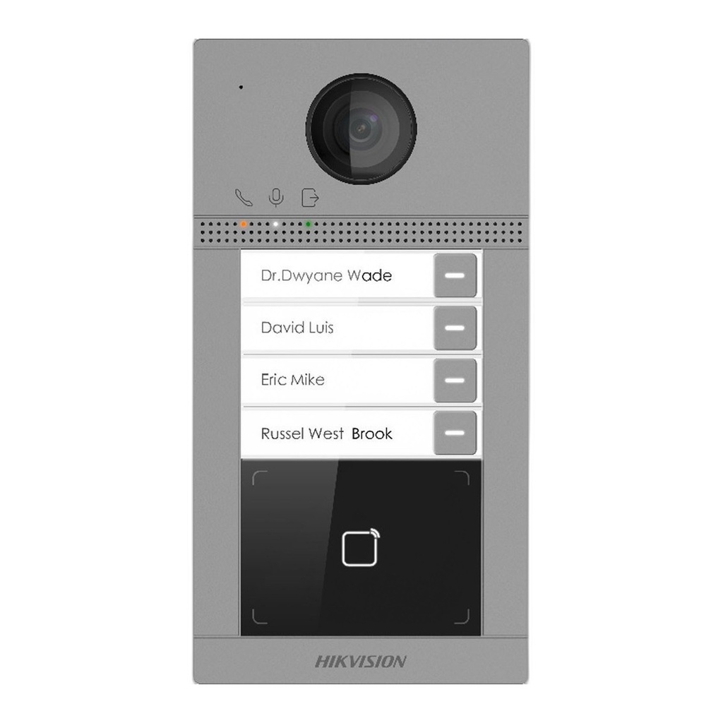 [DS-KV8413-WME1] CAMARA DE VIDEOPORTERO 2MP PARA 4 DEPARTAMENTOS TCP/IP HIKVISION