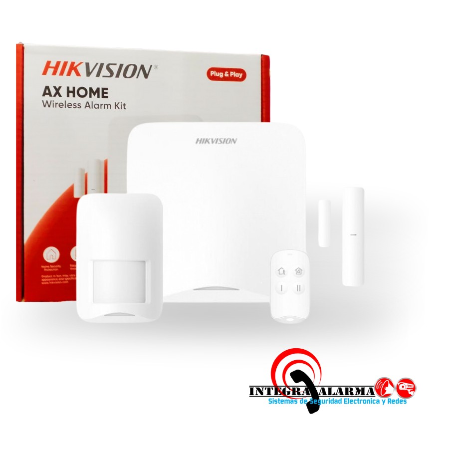 [DS-PA201P-KIT-16WB] KIT CENTRAL DE ALARMA INALAMBRICA 16 ZONAS WIFI LINEA AXHOME