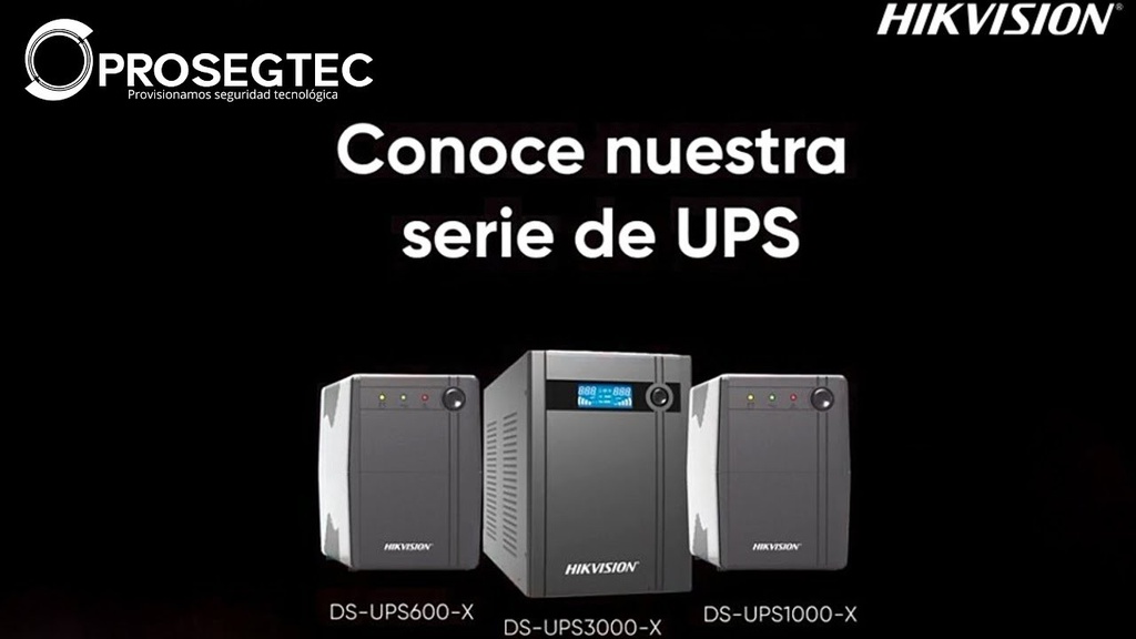 UPS HIKVISION 3000VA/1800W 6 SALIDAS 4 BATERIAS 12VDC 9AMP 120V
