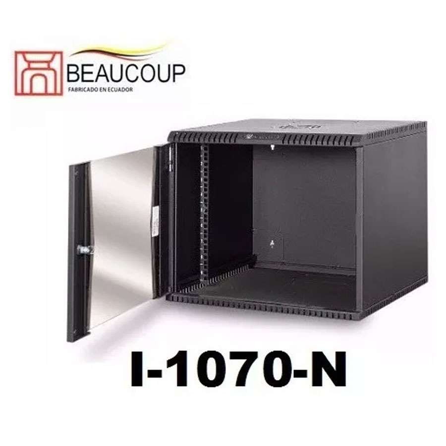 [BE-06-I1070] GABINETE 6UR DE PARED PUERTA DE VIDRIO