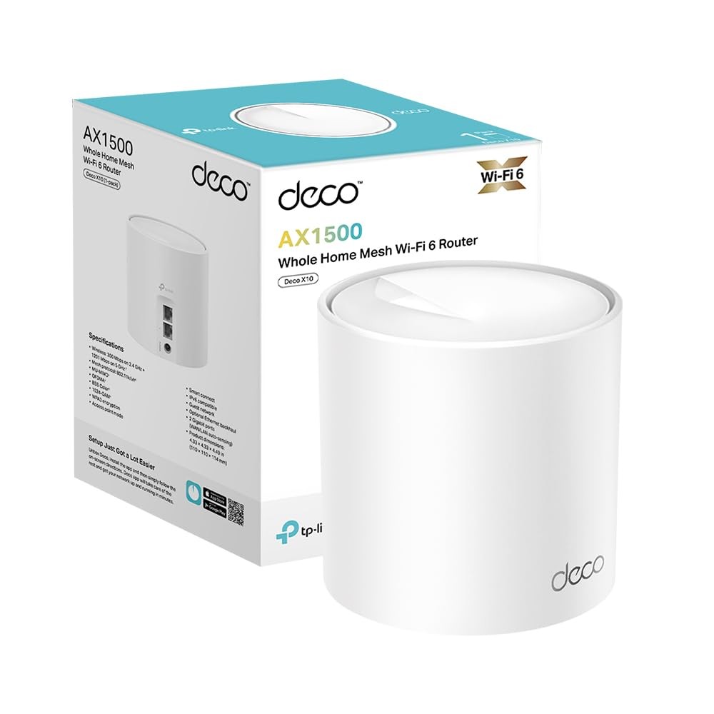 [TP-DECO-X10-1] SISTEMA DECO WIFI 6 MESH TPLINK AX1500 MBPS