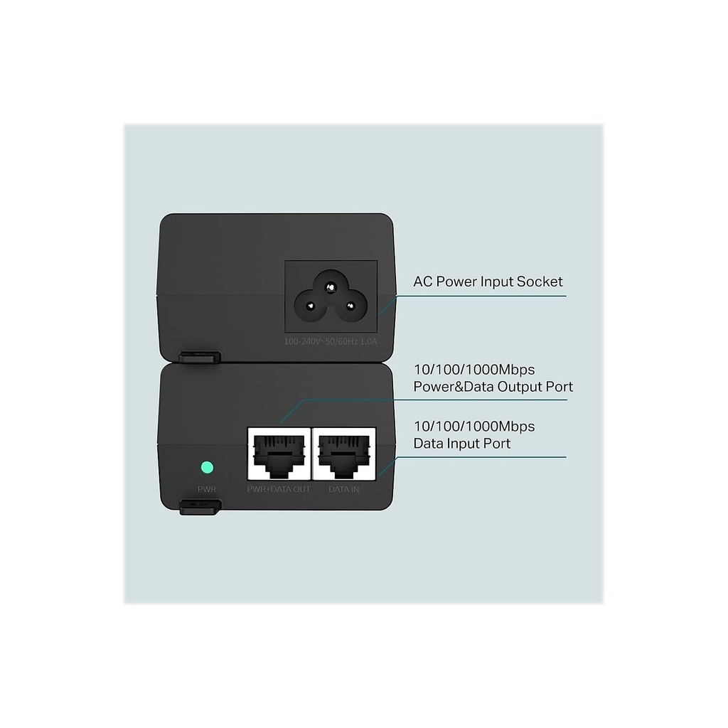 INYECTOR POE+ IEEE802.3AF/AT 2 PUERTOS GIGABITE 30W