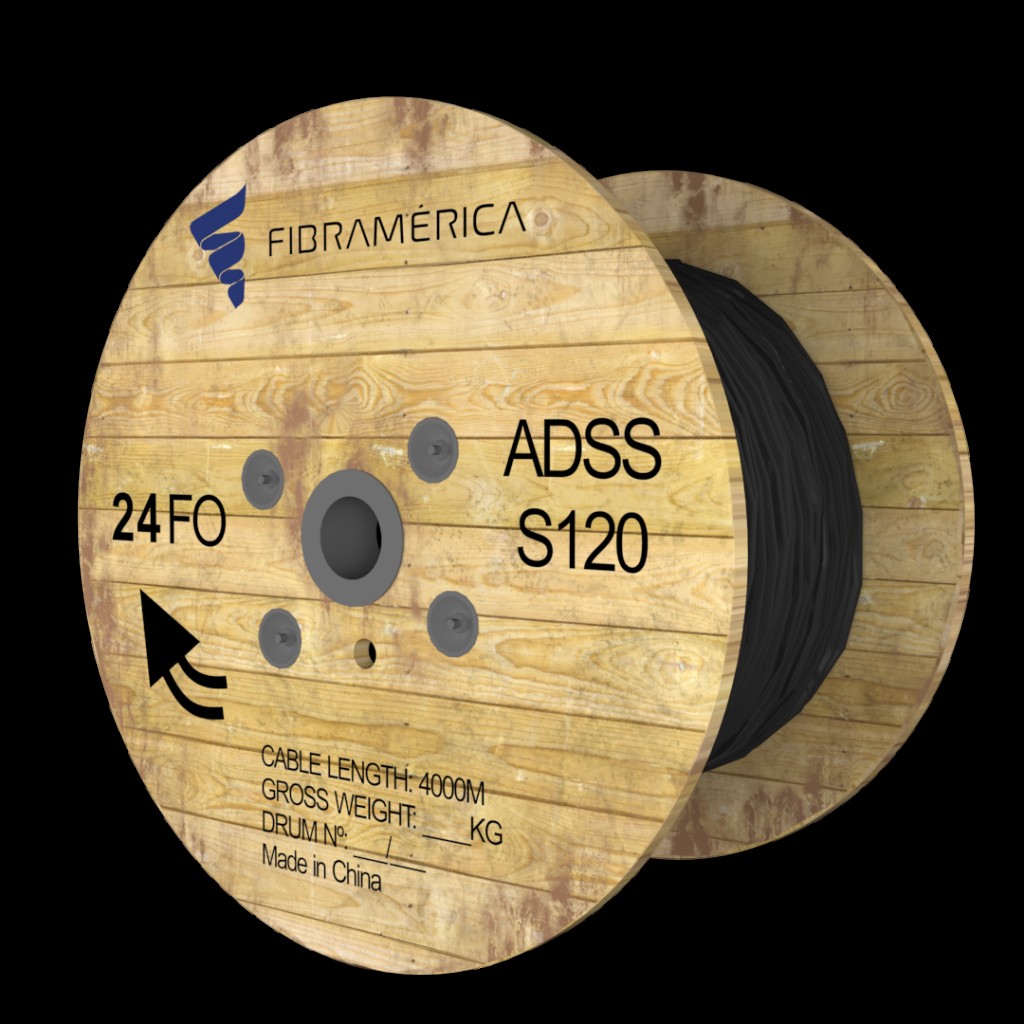 [XT-ADSS-24FO-2D-S120] CABLE DE FIBRA ÓPTICA ADSS 24 HILOS FO G652D MDPE CHAQUETA NEGRA CON PROTECCIÓN UV Y PROTECCIÓN ANTI