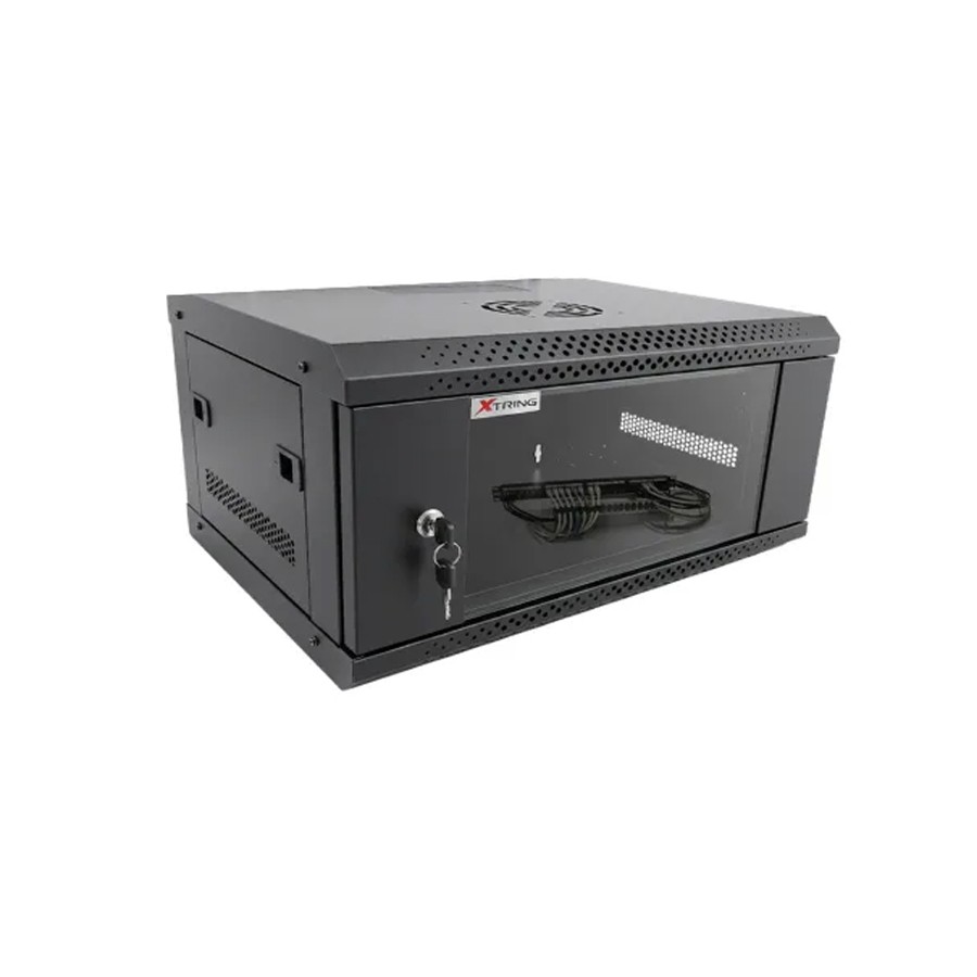 [XT-W1-5404] GABINETE COMPACTO 4UR XTRING DESARMADO PUERTA DE VIDRIO 540X400X280MM