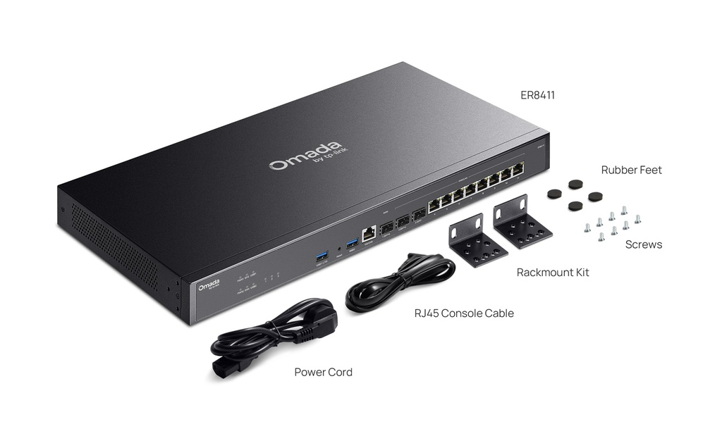 [TP-ER8411] ROUTER VPN 10 PUERTOS  WAN + 2 LAN/WAN 10 GIGABITE 3 EN 1 TPLINK OMADA