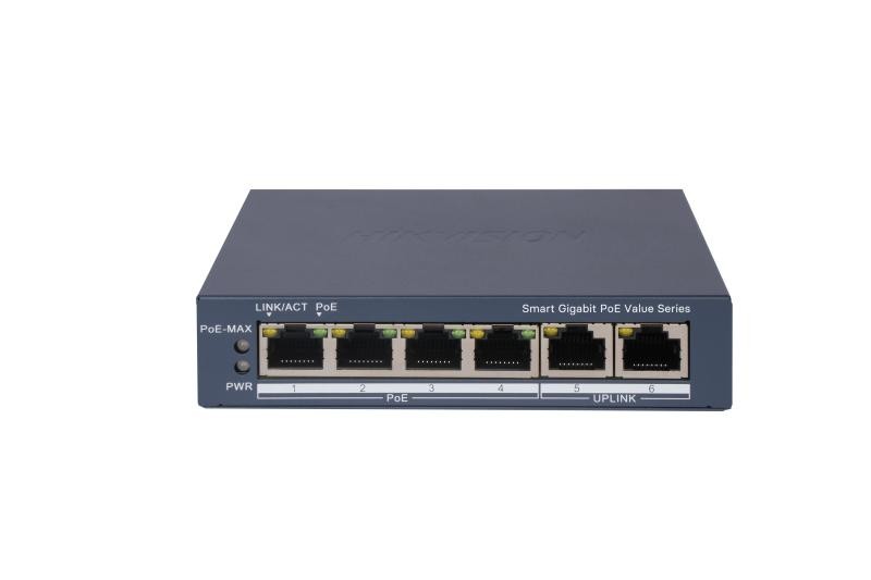 [DS-3E1506P-EI/M] SWITCH POE 4 CH + 2 CH 10/100/1000MB 45W