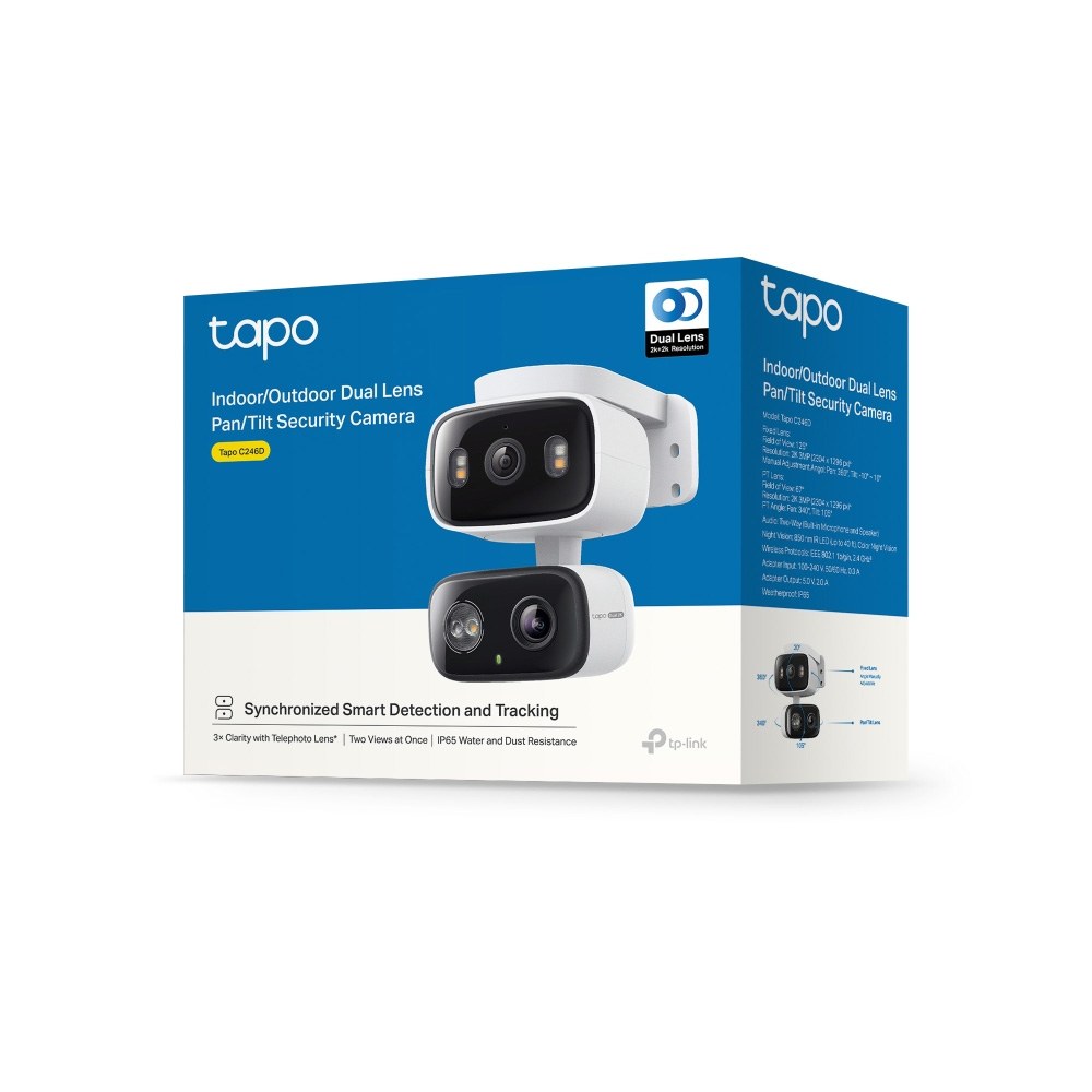 [TAPOC246D] CAMARA TPLINK/TAPO C246D/ DOBLE LENTE 2K/ VISION NOCTURNA A COLOR