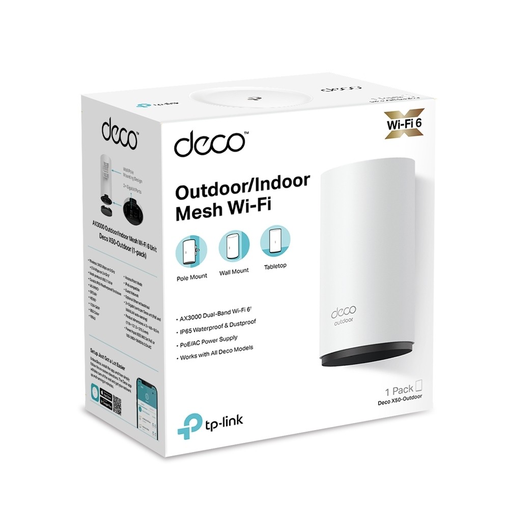 ECOX50(3-PA CK)20260601 120525 ROUTER TP-LINK DECO X50 (3-PACK) SISTEMA WIFI DE MALLA AX3000/WIFI 6/HOMESHIELD/CONTROL D