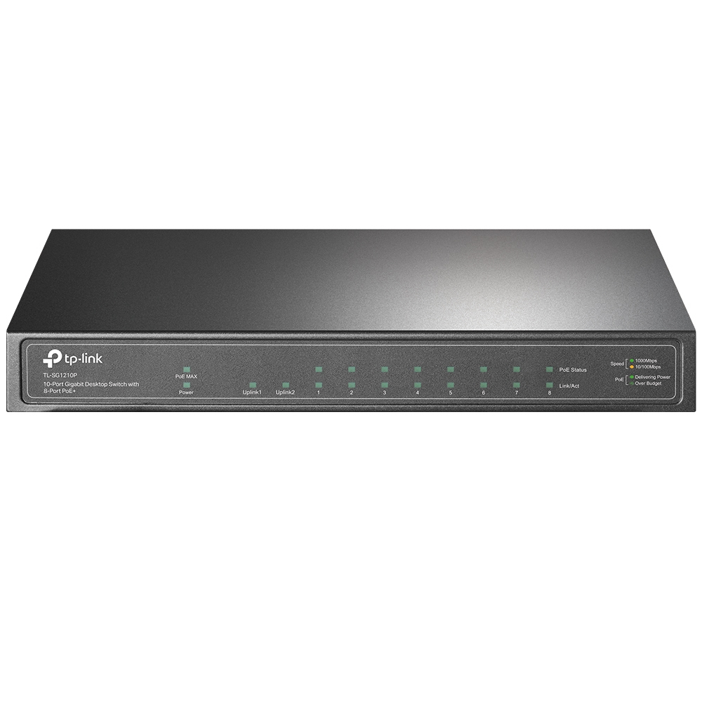[SWITPLTLSG1210P] SWITCH TP-Link TL-SG1210P 10-Port Gigabit PoE Plus Compliant Unmanaged