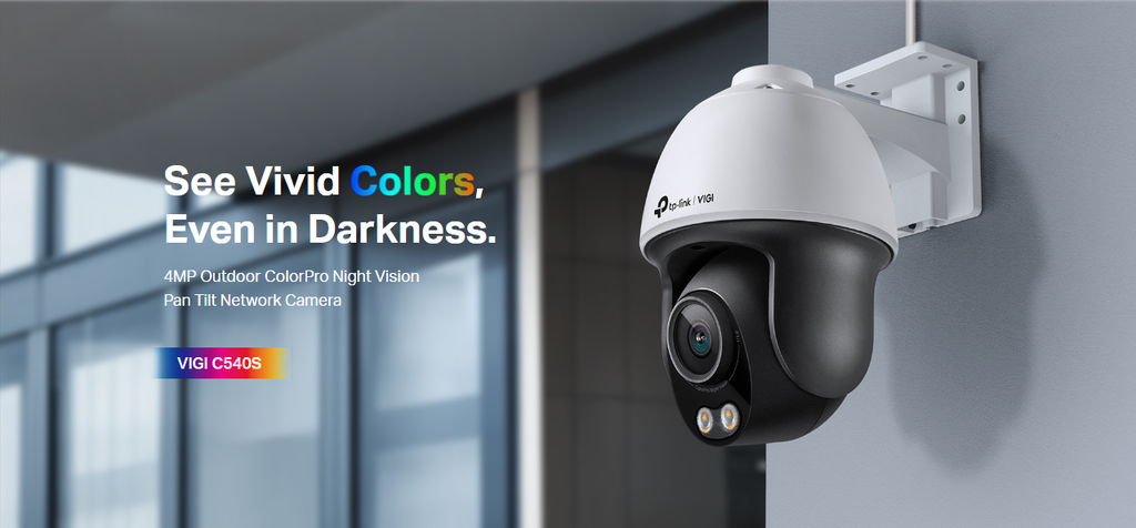 CAMARA TP-LINK VIGI C540S 4MM PT EXT. 4MP COLORPRO VISION NOCTURNA DWR 30MTS ETHERNET POE IP66 DC12V