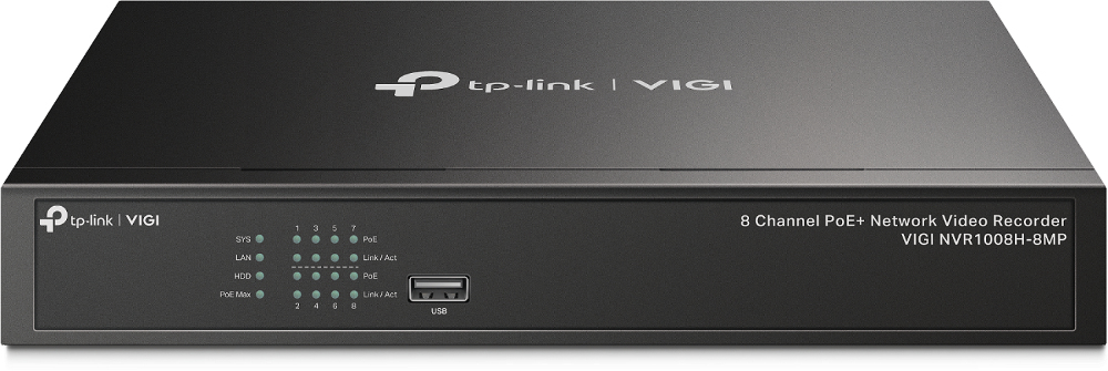 [NVRTPLVGNVR1008] Network Video Recorder TP-Link Vigi 8ch PoE Plus 4K HDMI