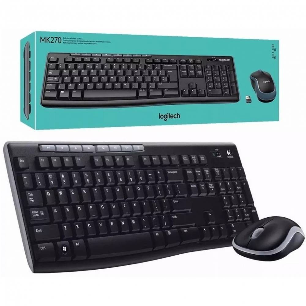 [KEYLOG920004432] TECLADO-MOUSE COMBO LOGITECH MK270 NEGRO WIRELESS USB PLUG AND PLAY