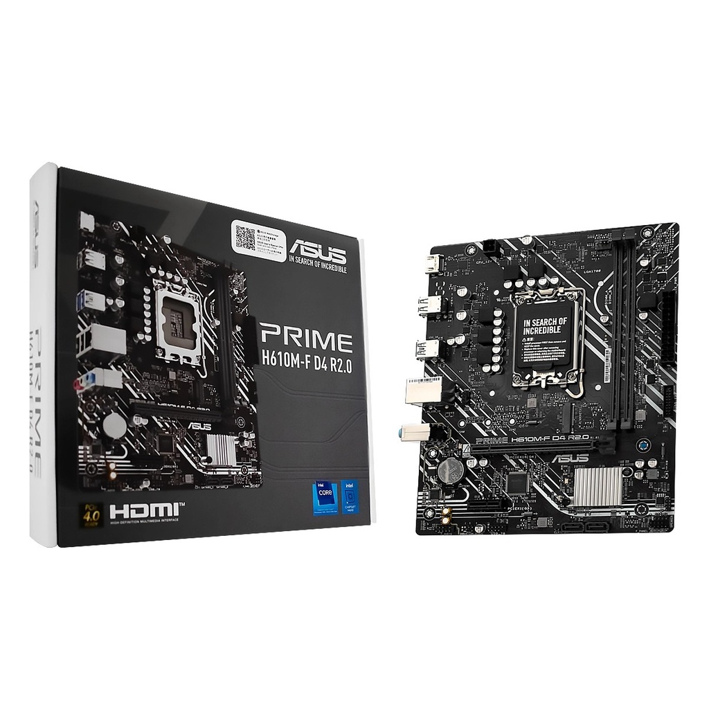 [MBOASUH610M-FD4] MBO ASUS PRIME H610M-F D4 14VA LGA1700 2DDR4-3200 1-HDMI M.2 2USB3.2 4USB2.0 PCIe4.0 mATX