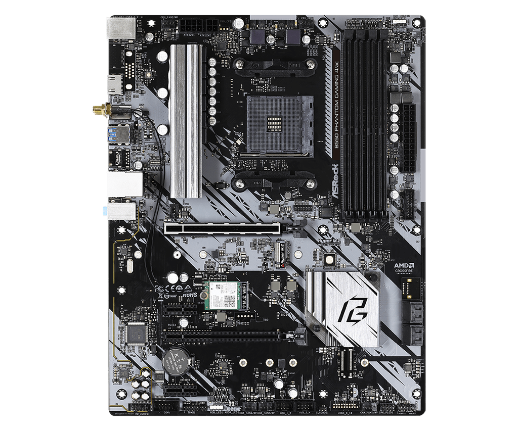 MBO ASROCK B550 PHANTOM GAMING 4AC AMD AM4 HDMI 4XDDR4 DIMM 8USB 4SATA3 PCIE2X16-2X1 M.2 ATX