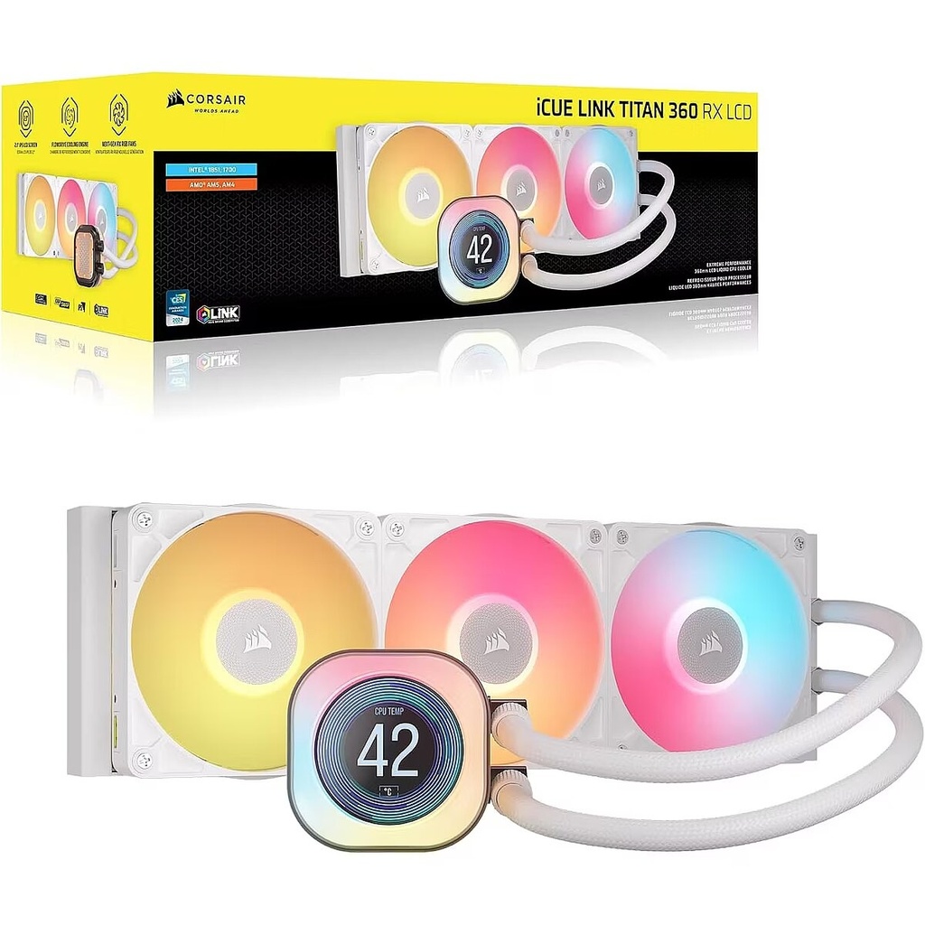 [VENCORCW9061026] COOLER CORSAIR ICUE LINK TITAN 360 RX LCD Liquid CPU for Intel 1851 AMD-AM5