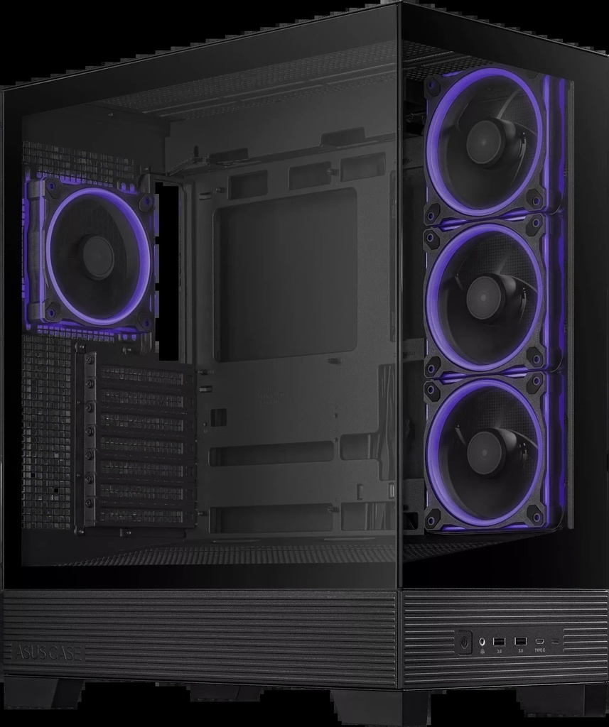 [CASASUDC00R0B08] CASE ASUS A31 PLUS 4X FAN ARGB VIDRIO-TEMPLADO-IZQ. 2USB-3.2 ATX MID-TOWER