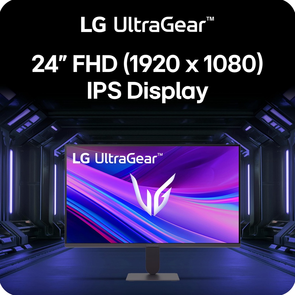 MONITOR LG 23.8Inch UltraGear FHD IPS Gaming 144Hz 1ms HDMI DP Slim Stand Black