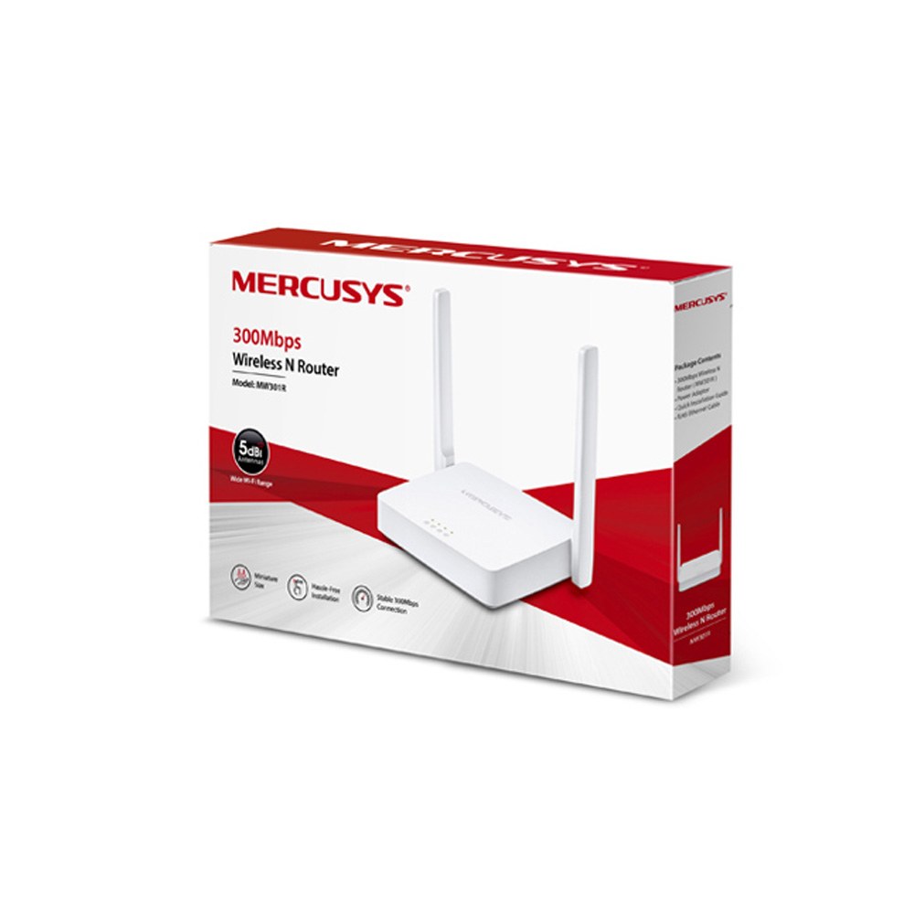 ROUTER MERCUSYS MW301R N300 2 ANT., 3 PTOS. FE, CONTROL PARENTAL, RED INVITADOS