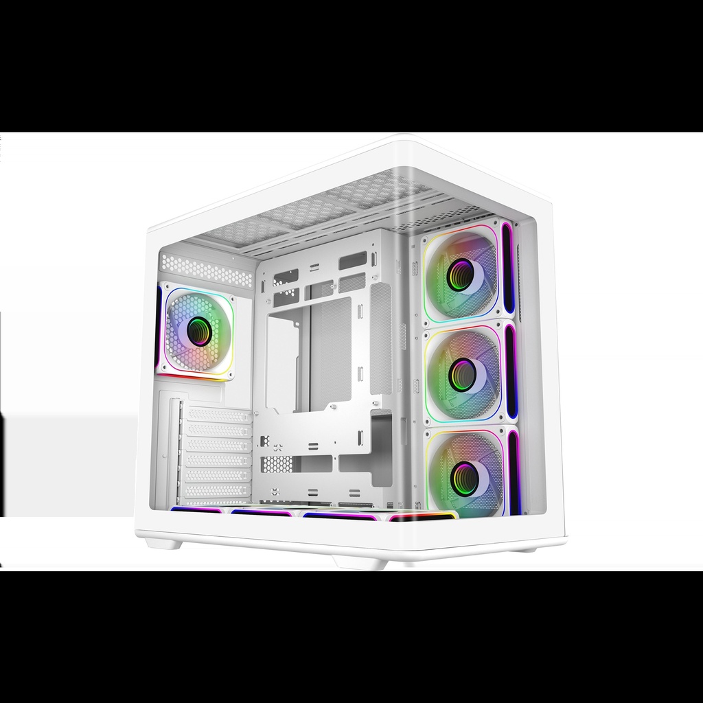 CASE COOLER MASTER/MID TOWER ELITE 600 WHITE 1X120MM ARGB REAR 3X120MM SIDE MOUNT