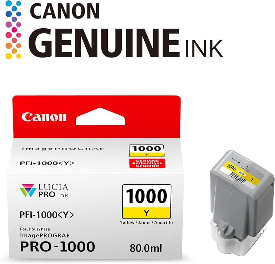 TINTA PFI-1000 AMARILLO 80ML IMAGEPROGRAF PRO-1000