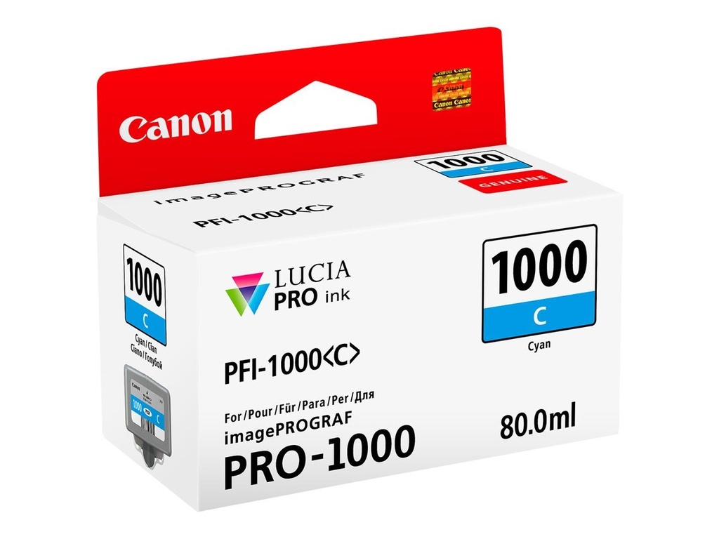 [0554C003AB] TINTA PFI-1000 ROJO 80ML IMAGEPROGRAF PRO-1000