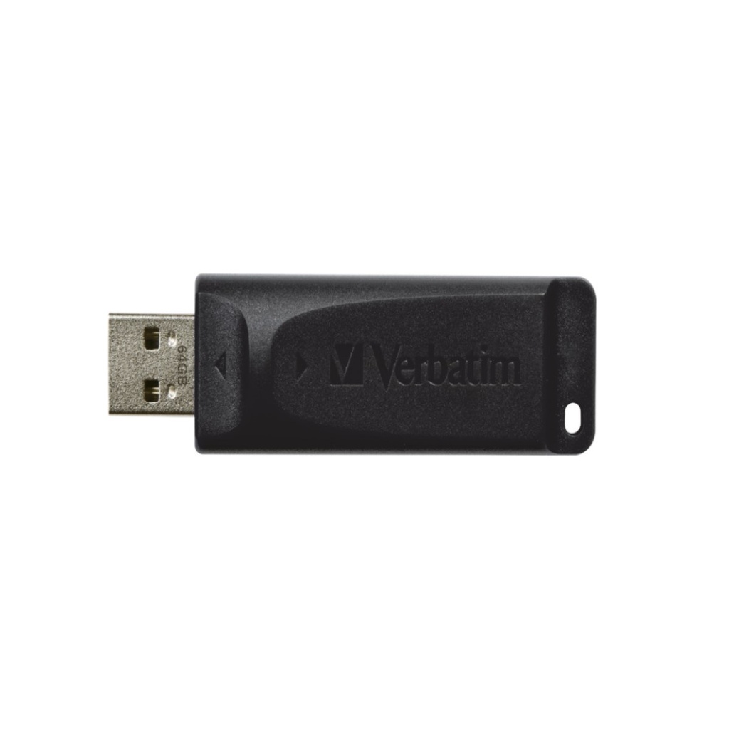 FLASHMEMORY VERBATIM 64GB SLIDER NEGRO USB 2.0