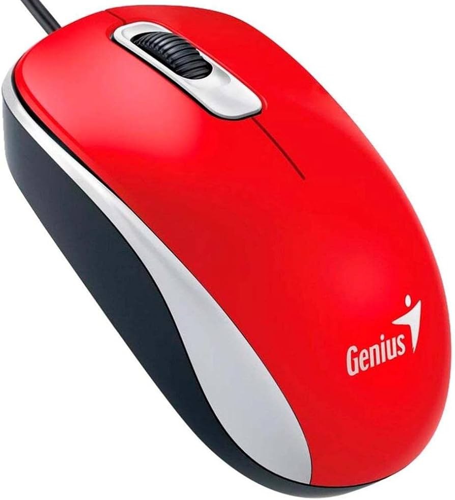 MOUSE USB GENIUS DX-110 ROJO/3 BOTONES/1000DPI/WINDOWS Y MAC