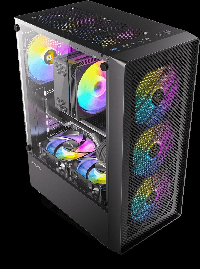 [AX26RGBELITE] TE CASE ANTEC/AX26 RGB ELITE MID TOWER 3X120 RGB FRONT 1X120 RGB REAR