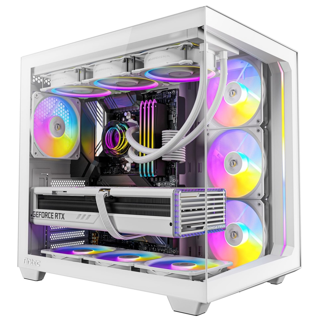 [C5CURVEARGB] CASE ANTEC/C5 WHITE CURVE ARGB 3X120MM BOTTOM 1X120MM REAR