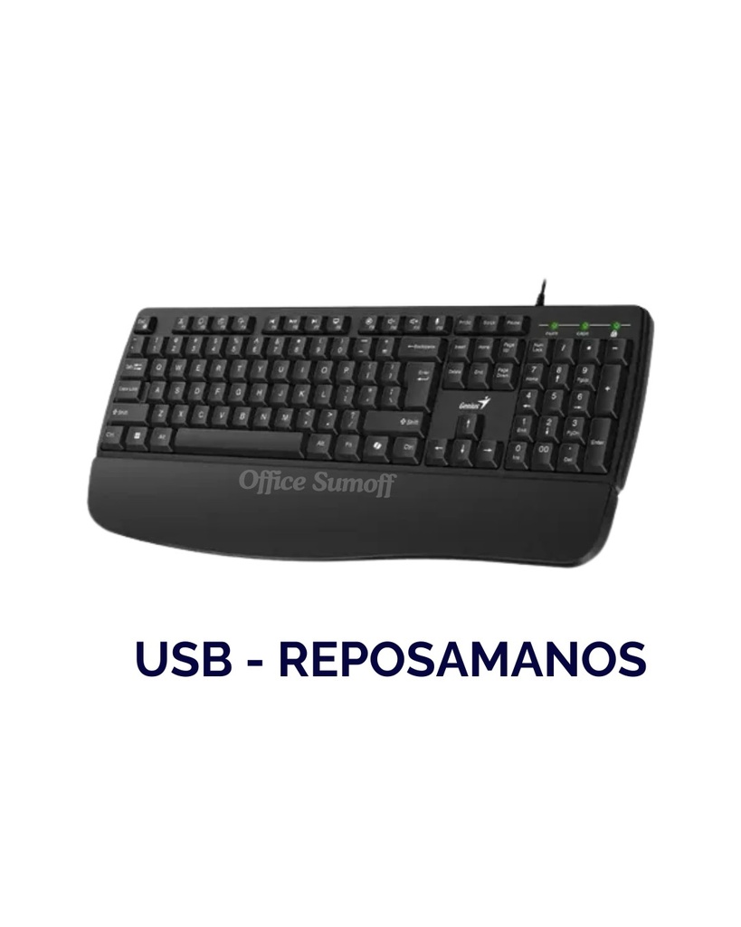 TECLADO /GENIUS KB-123 NEGRO /USB /REPOSAMANOS /WIN 11 /MAC OS X 10.8