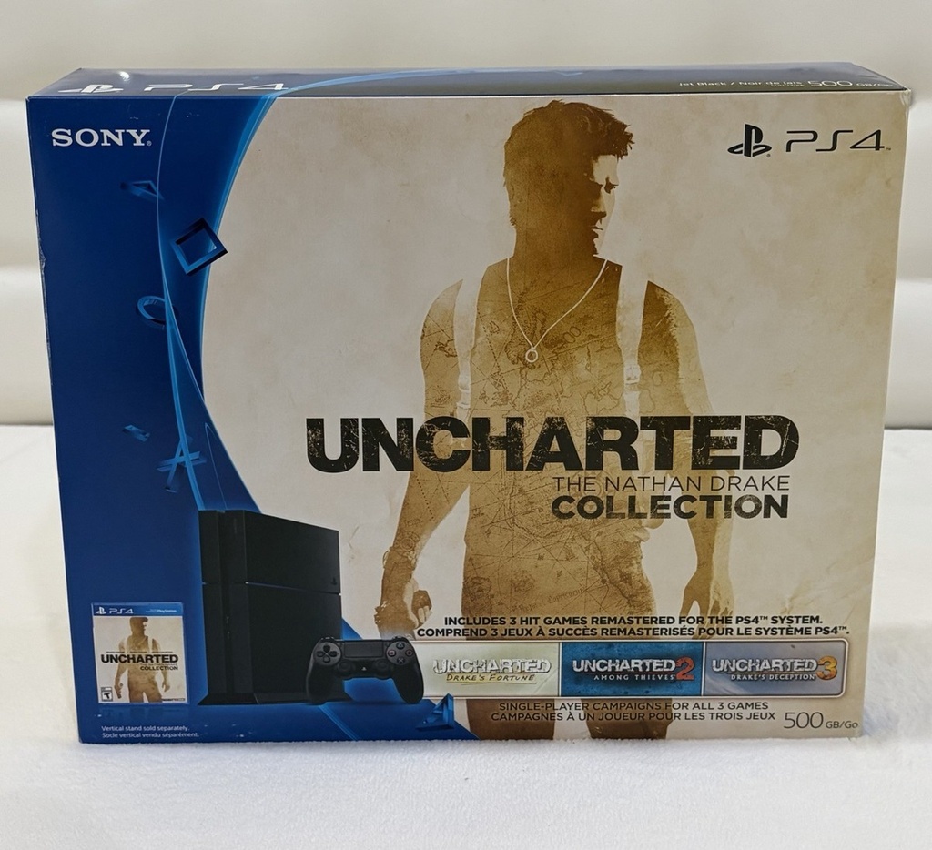 COMBO CONSOLA/DE/JUEGO/SONY DISCO SLIM STANDARD CORE - LATAM +VIDEOJUEGO PS4 UNCHARTED THE NATHAN DR