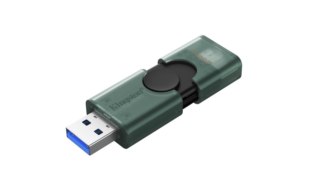FLASH MEMORY KINGSTON 256GB DataTraveler DUO USB-A USB-C Tapa Deslizante