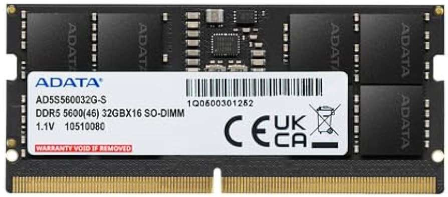 [DIMADA5S56016GS] SO-DIMM ADATA 16GB DDR5-5600 1.1V L46 262pin 2800MHz