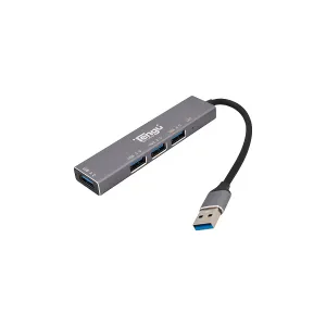 HUB Tengu T-304 USB 3.0 to 4Puertos USB 3.0 5Gbps Silver