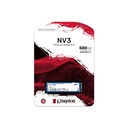 SSD/KINGSTON 500GB NV3 M.2 2280 NVME SSD UP TO 3000 MB/S