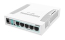 MikroTik RB260GS - Conmutador - Gestionado - 1 x 10/100/1000 (PoE) + 4 x 10/100/1000 + 1 x SFP - sobremesa