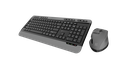 Klip Xtreme - Keyboard - Spanish - Wireless - 2.4 GHz - All black - Ergonomic