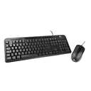 Xtech - Keyboard and mouse set - Wired - Spanish - USB - Black - Multimedia XTK-301S